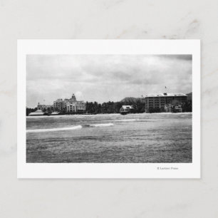 Honolulu, HA - Uitzicht van Moana & Royal Hawaiian Briefkaart