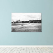 Honolulu, HA - Uitzicht van Moana & Royal Hawaiian Canvas Afdruk (Insitu (Houten vloer))