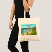 Honolulu Hanauma Bay Beach Hawaii Vintage Tote Bag (Voorkant (product))
