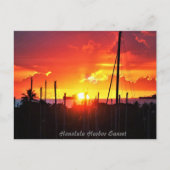 Honolulu Harbor Sunset Briefkaart (Voorkant)