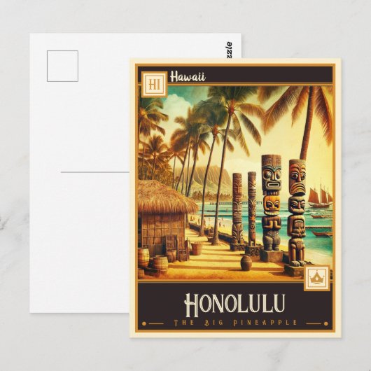 Honolulu, Hawaï |  Briefkaart (Voorkant / Achterkant)