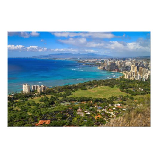 Honolulu, Hawaï Fotokunst Foto Afdruk (Voorkant)