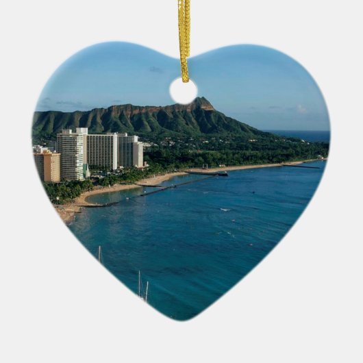 Honolulu Hawaï Keramisch Ornament (Voorkant)