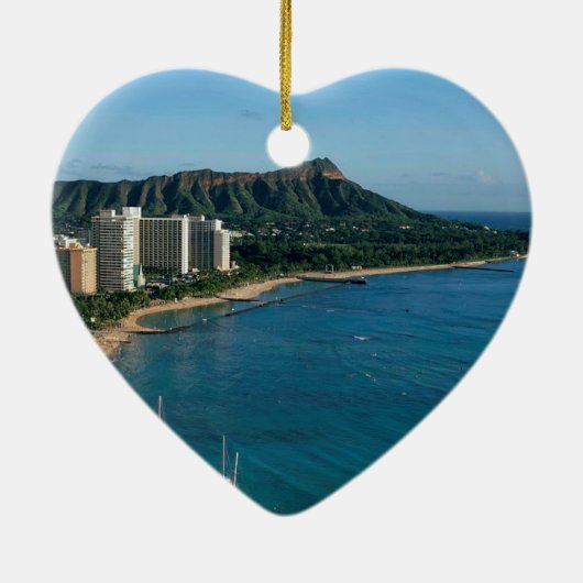 Honolulu Hawaï Keramisch Ornament (Achterkant)