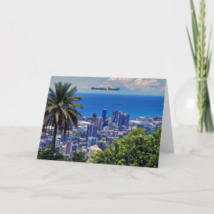 Honolulu, Hawaï pittoresk stadsbeeld Kaart