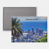 Honolulu, Hawaï pittoresk stadsbeeld Magneet (Voorkant / Achterkant)
