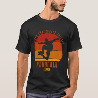Honolulu Hawaï Skateboarder Urn Skateboarden 2 T-shirt