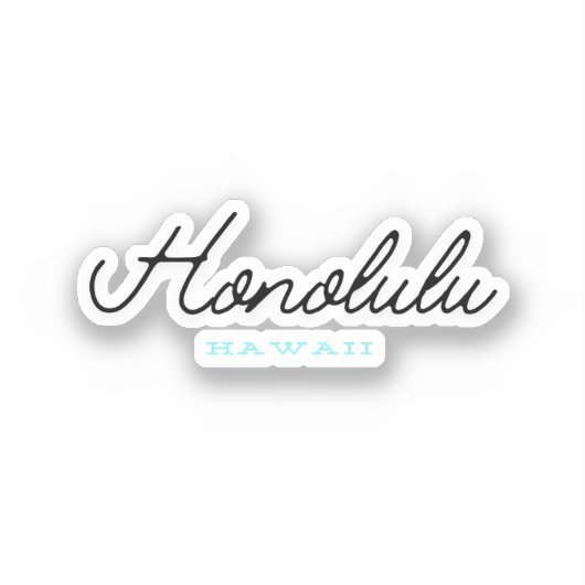 Honolulu Hawaï Sticker (Voorkant)