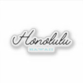 Honolulu Hawaï Sticker (Voorkant)
