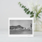 Honolulu, Hawaï - Surfers van Strand Waikiki Briefkaart (Staand voorkant)