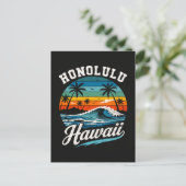 Honolulu Hawaï Surferszonsondergang Briefkaart (Staand voorkant)