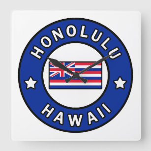 Honolulu Hawaï Vierkante Klok
