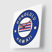 Honolulu Hawaï Vierkante Klok (Hoek)