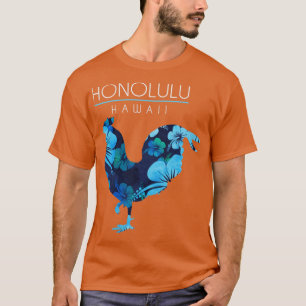 Honolulu Hawaii Bloem Hibiscus Kip Lover Souv T-shirt