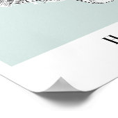 Honolulu Hawaii Blue Water Street Map Poster (Hoek)