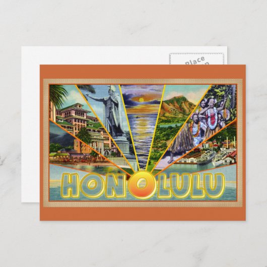 Honolulu Hawaii  briefkaart (Voorkant / Achterkant)