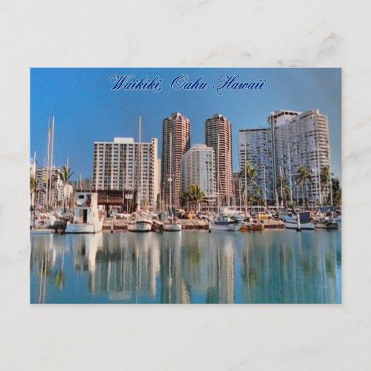 Honolulu Hawaii Briefkaart (Voorkant)