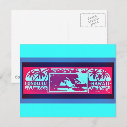 HONOLULU HAWAII BRIEFKAART (Voorkant / Achterkant)