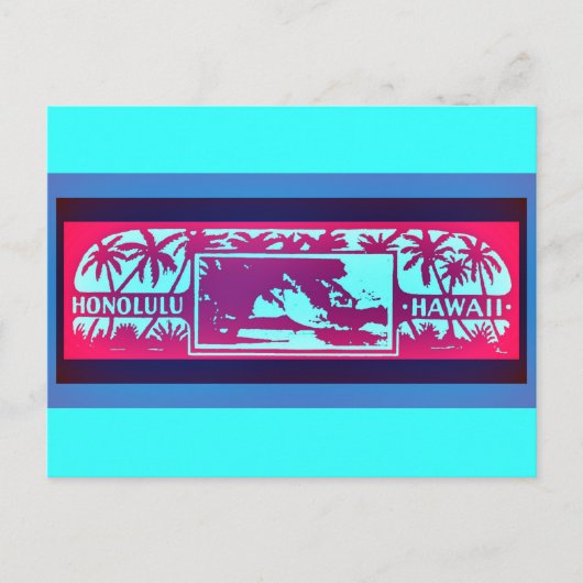 HONOLULU HAWAII BRIEFKAART (Voorkant)