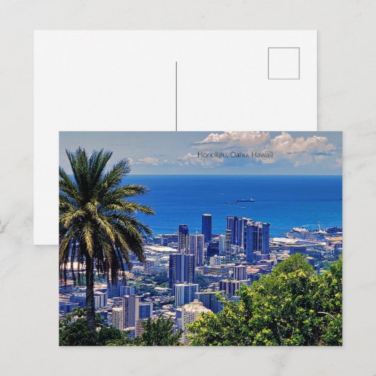 Honolulu, Hawaii Briefkaart (Voorkant / Achterkant)