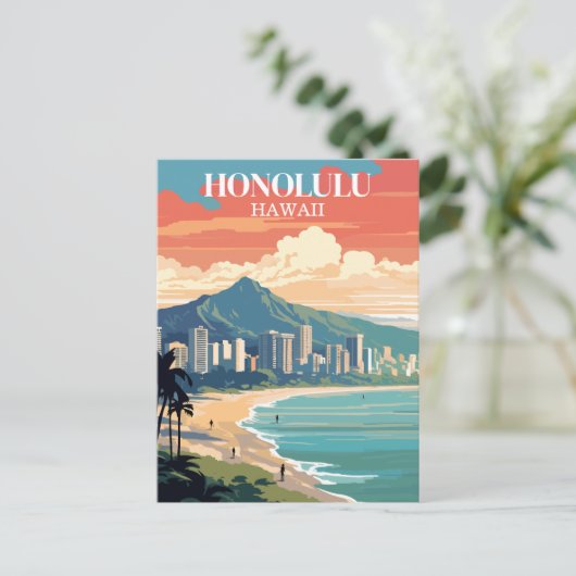 Honolulu, Hawaii: Briefkaart reizen (Staand voorkant)