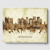 Honolulu Hawaii Cityscape Gastenboek (Achterkant)