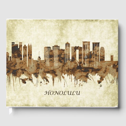 Honolulu Hawaii Cityscape Gastenboek (Voorkant)