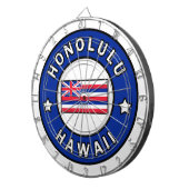 Honolulu Hawaii Dartbord (Voorkant Rechts)