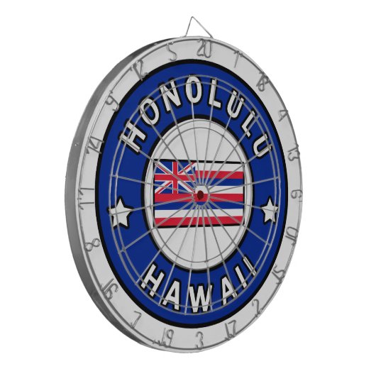 Honolulu Hawaii Dartbord (Voorkant Links)