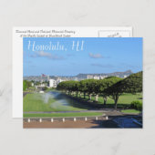 Honolulu Hawaii Diamond Head Punchbowl Crater Briefkaart (Voorkant / Achterkant)