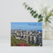 Honolulu Hawaii Diamond Head Uitzicht Punchbowl Briefkaart (Staand voorkant)