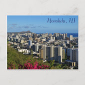 Honolulu Hawaii Diamond Head Uitzicht Punchbowl Briefkaart (Voorkant)