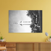 Honolulu, Hawaii - Foto van de Aloha-toren Canvas Afdruk (Insitu (Woonkamer))