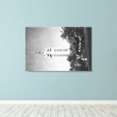 Honolulu, Hawaii - Foto van de Aloha-toren Canvas Afdruk (Insitu (Houten vloer))