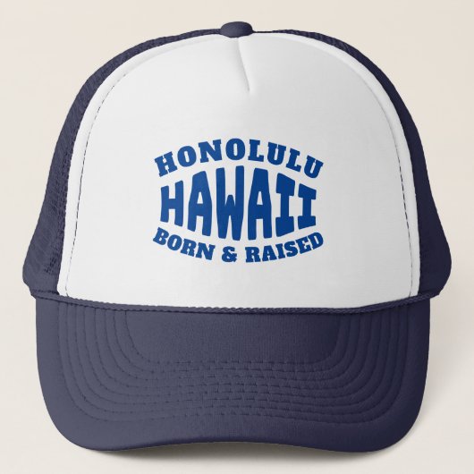 Honolulu Hawaii Geboren en opgevoed Trucker Pet (Voorkant)