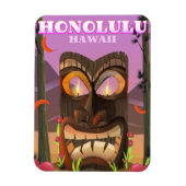 Honolulu Hawaii gezichtsmasker reisposter Magneet (Verticaal)