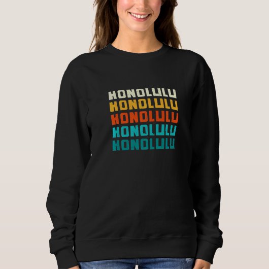 Honolulu Hawaii Hi-Retro Collectie Americ Trui (Voorkant)