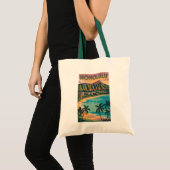 Honolulu Hawaii Illustration Travel Art Vintage Tote Bag (Voorkant (product))