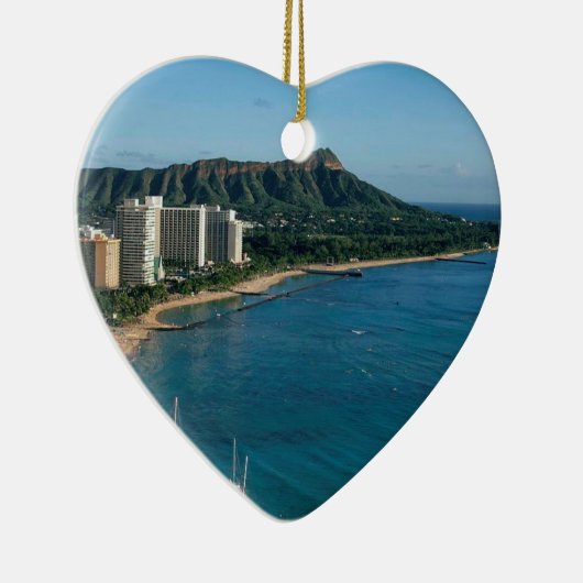 Honolulu Hawaii Keramisch Ornament (Rechts)