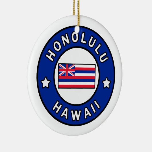 Honolulu Hawaii Keramisch Ornament (Rechts)