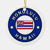 Honolulu Hawaii Keramisch Ornament (Voorkant)