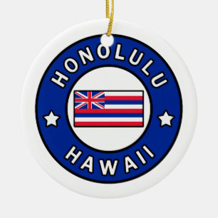 Honolulu Hawaii Keramisch Ornament