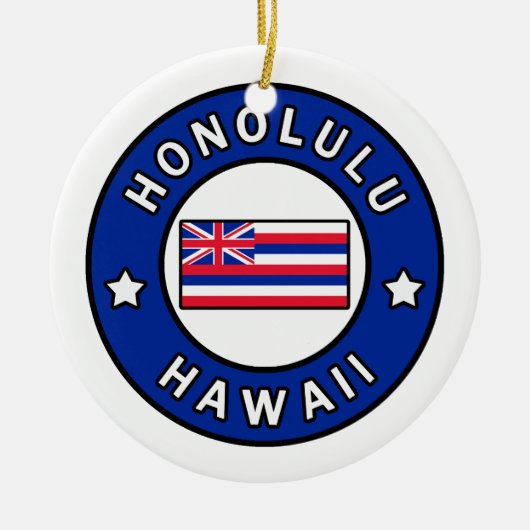Honolulu Hawaii Keramisch Ornament (Voorkant)
