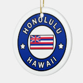 Honolulu Hawaii Keramisch Ornament (Links)