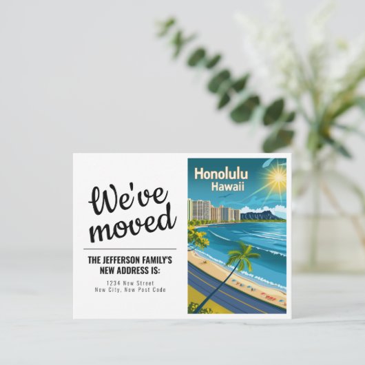 Honolulu Hawaii -  kustgebied Uitzicht dat we hebb Briefkaart (Staand voorkant)