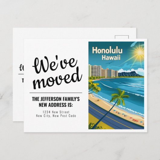 Honolulu Hawaii -  kustgebied Uitzicht dat we hebb Briefkaart (Voorkant / Achterkant)