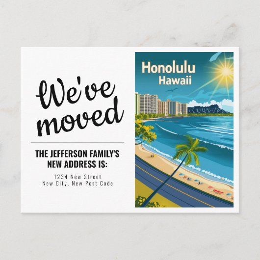 Honolulu Hawaii -  kustgebied Uitzicht dat we hebb Briefkaart (Voorkant)