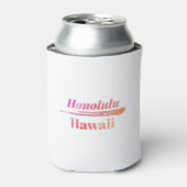 Honolulu Hawaii Low Poly Blikjeskoeler (Blikje Voorkant)