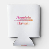 Honolulu Hawaii Low Poly Blikjeskoeler (Achterkant)