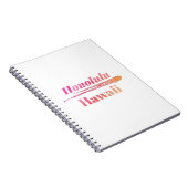 Honolulu Hawaii Low Poly Notitieboek (Rechterzijde)